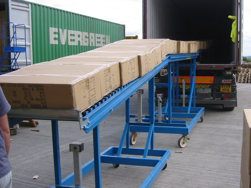 Gravity Truck & Container Unloading Conveyors