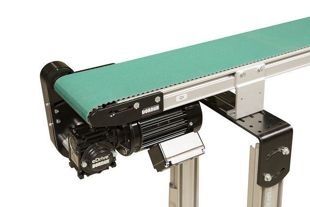 Precision move belt conveyor for accurate control of products.