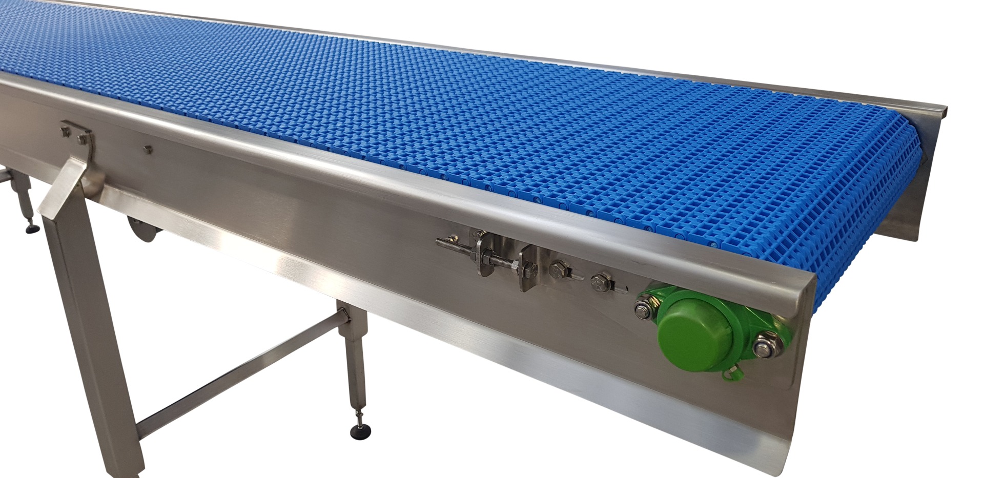 Plastic modular belted stainless steel conveyor 