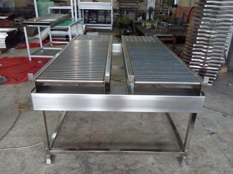 Stainless steel roller conveyors