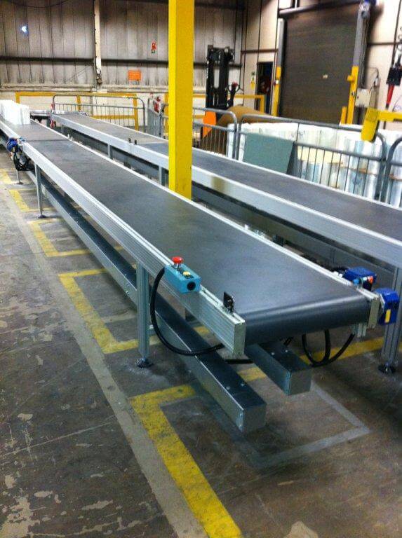 Heavy duty long conveyor belt.